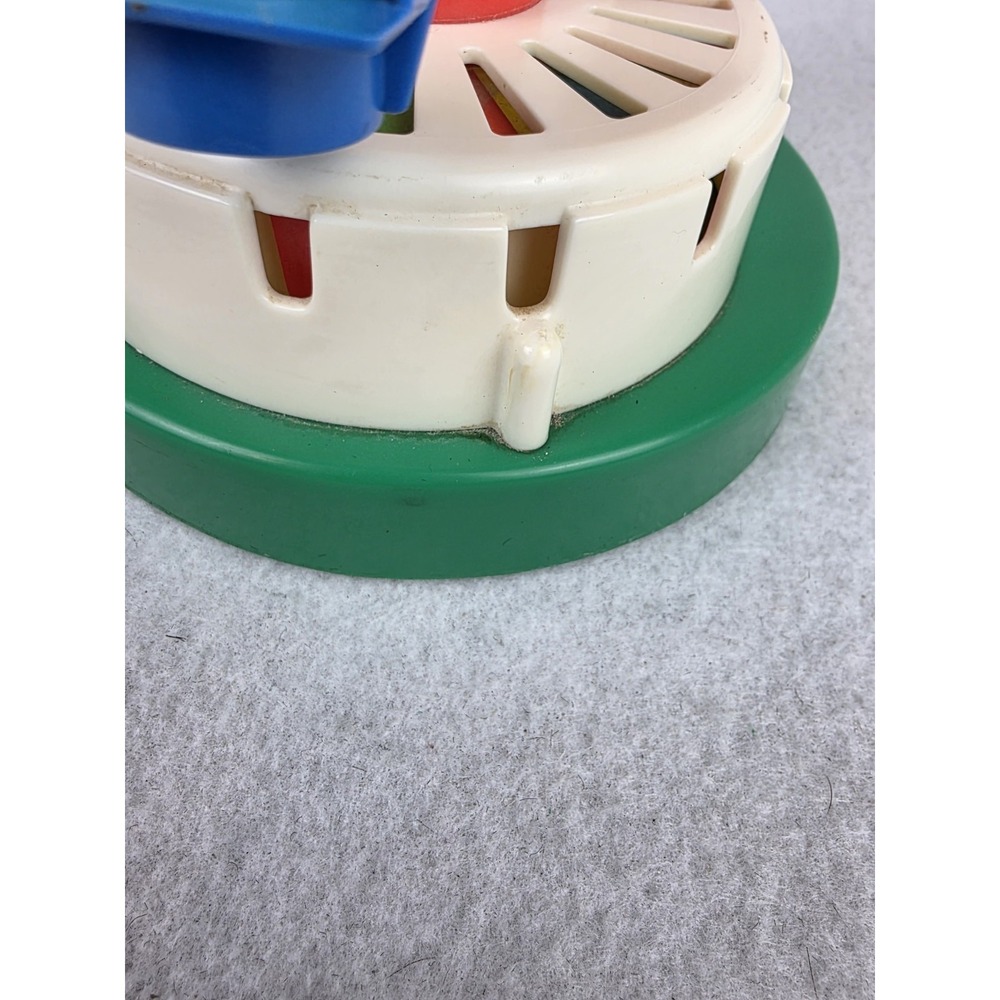 Vintage Fisher Price Little People Change A Tune Carousel 1980s With Discs - Picture 10 of 15